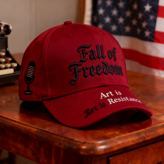 “Fall of Freedom” 🧢 Art Is Resistance — Wear Your Voice.