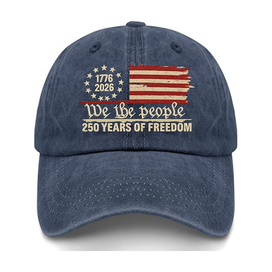 Us 250th Anniversary 250 Years Freedoms 1776 2026 Baseball Hats Funny