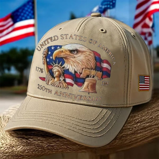 🗽Eagle & Liberty – United States 250th Anniversary Printed Hat🦅(Breathable & Lightweight Comfort & Unisex Fit)