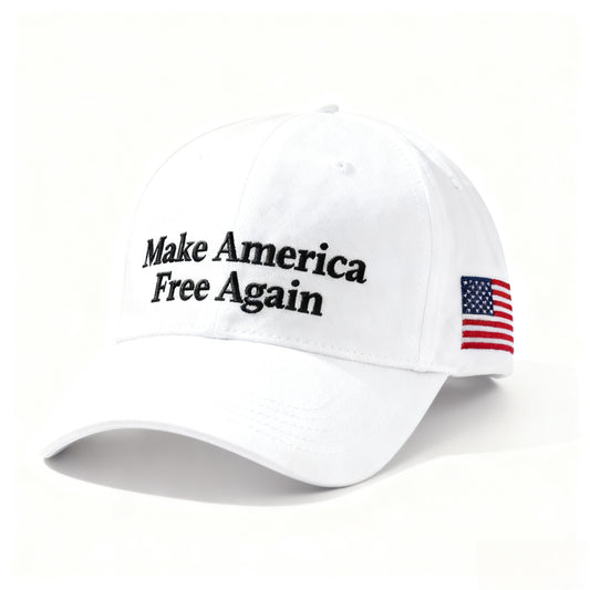 Make America Free Again 3D Embroidery Baseball Cap – Patriotic Adjustable Freedom Cap