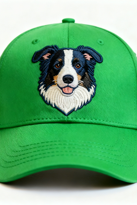 British Countryside Dog Cap - Labrador/Border Collie Embroidered Sun Hat for Dog Lovers