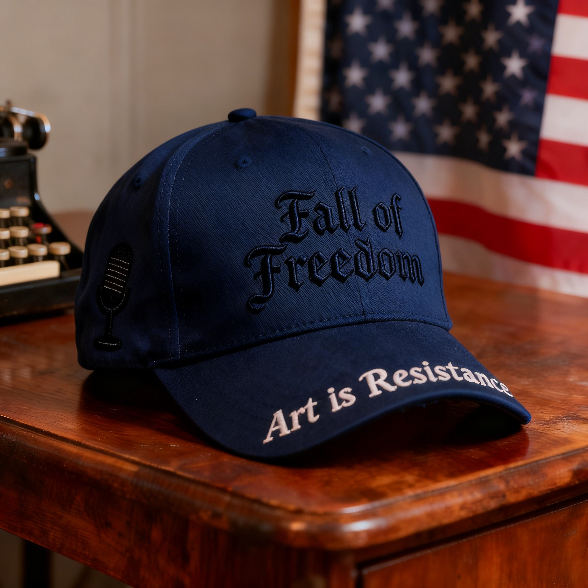 “Fall of Freedom” 🧢 Art Is Resistance — Wear Your Voice.