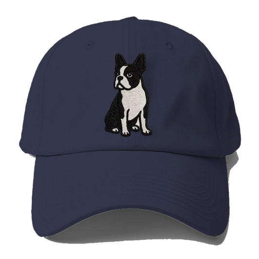 Boston Terrier Black White Tuxedo Charming Companion Baseball Cap