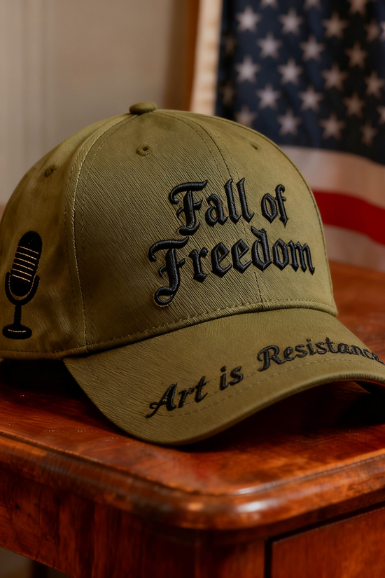 “Fall of Freedom” 🧢 Art Is Resistance — Wear Your Voice.