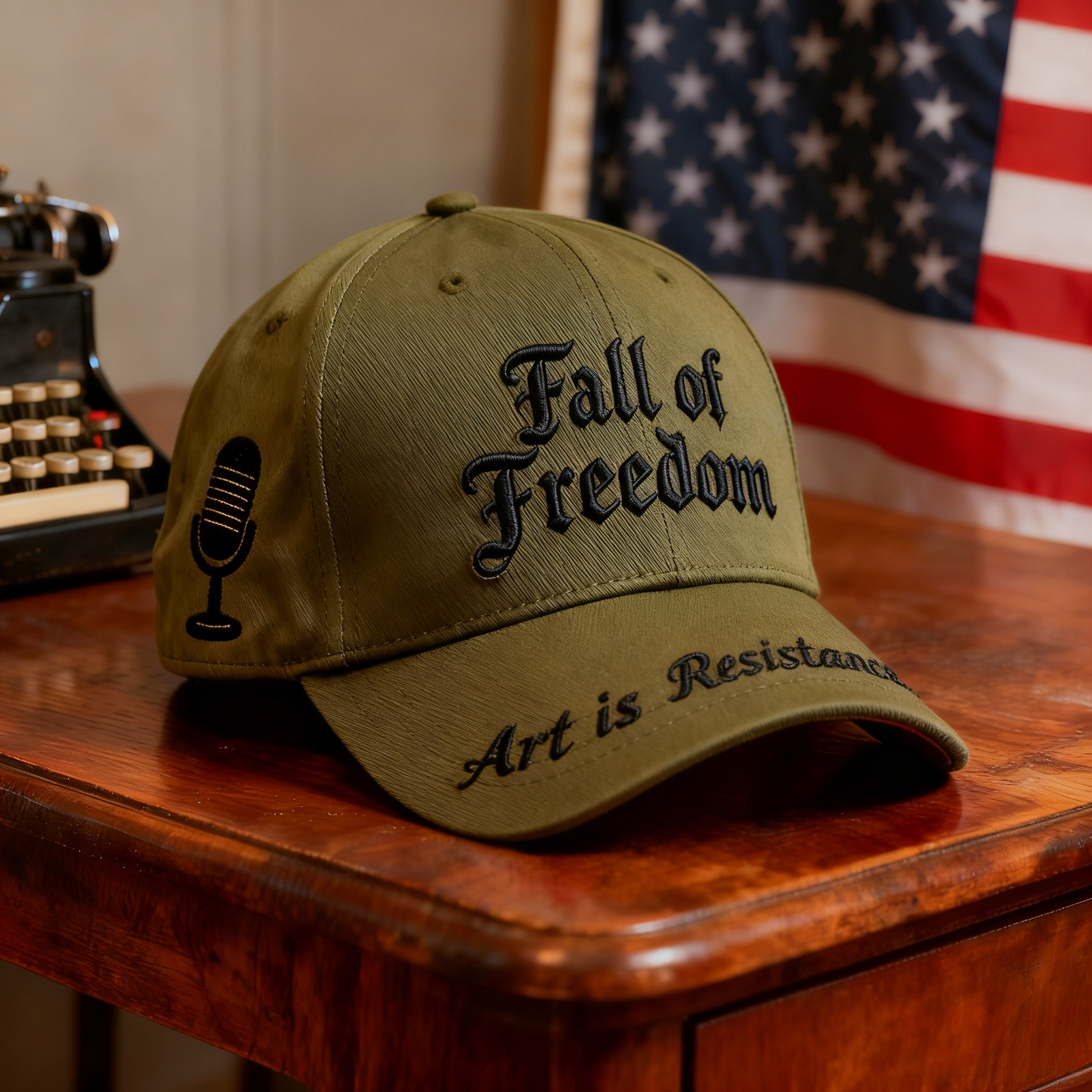“Fall of Freedom” 🧢 Art Is Resistance — Wear Your Voice.