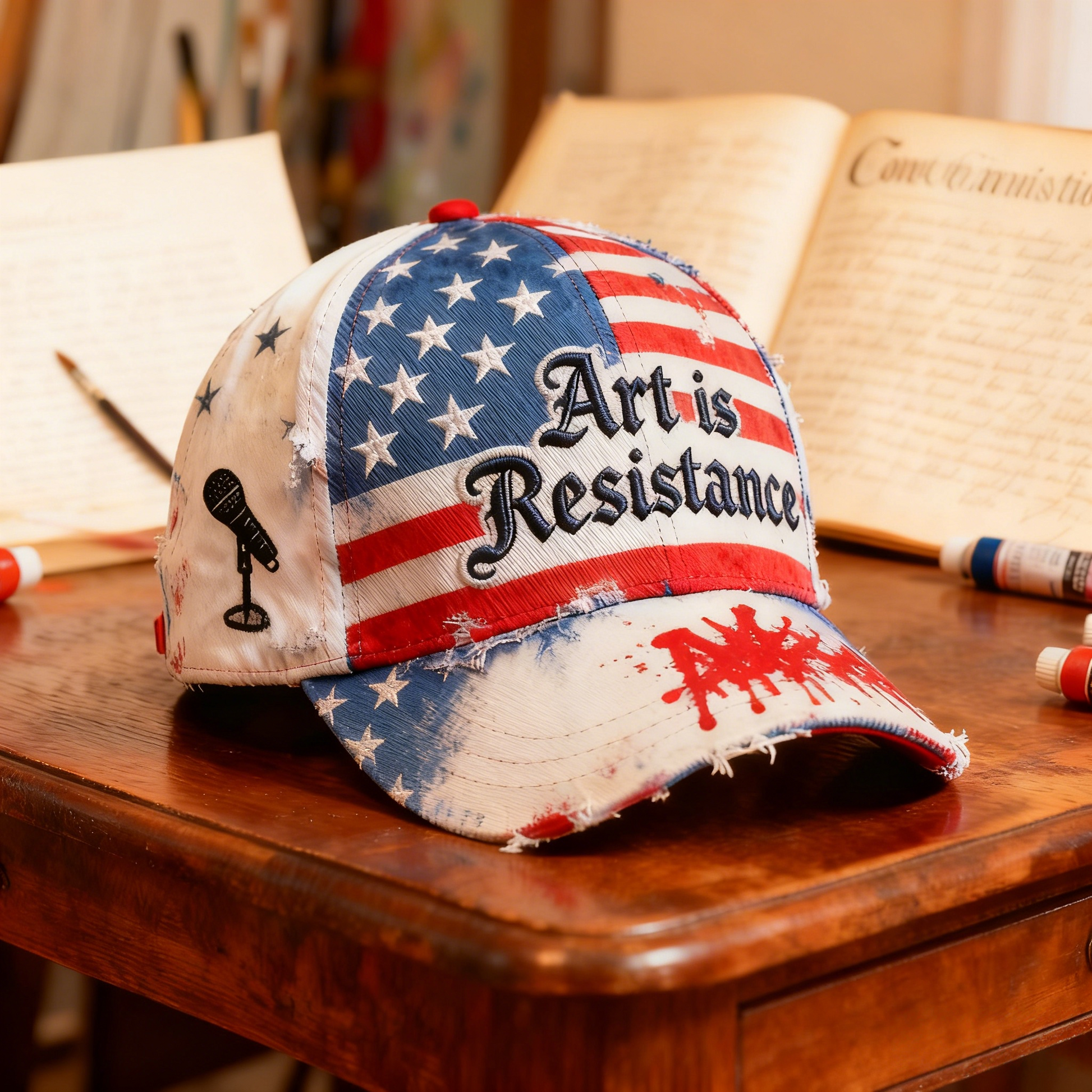 “Fall of Freedom” 🧢 Art Is Resistance — Wear Your Voice.