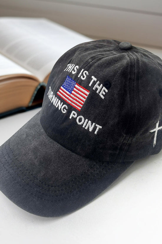 Charlie Kirk Hat This Is The Turning Point Cross Quote Embroidered Hat Patriotic Hat Political Statement Hat Activist Hat Pray For Charlie