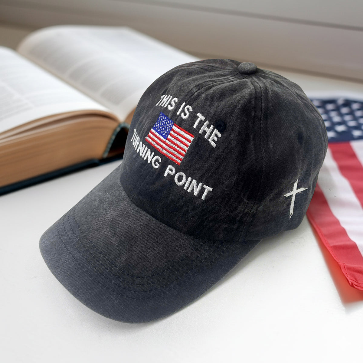 Charlie Kirk Hat This Is The Turning Point Cross Quote Embroidered Hat Patriotic Hat Political Statement Hat Activist Hat Pray For Charlie