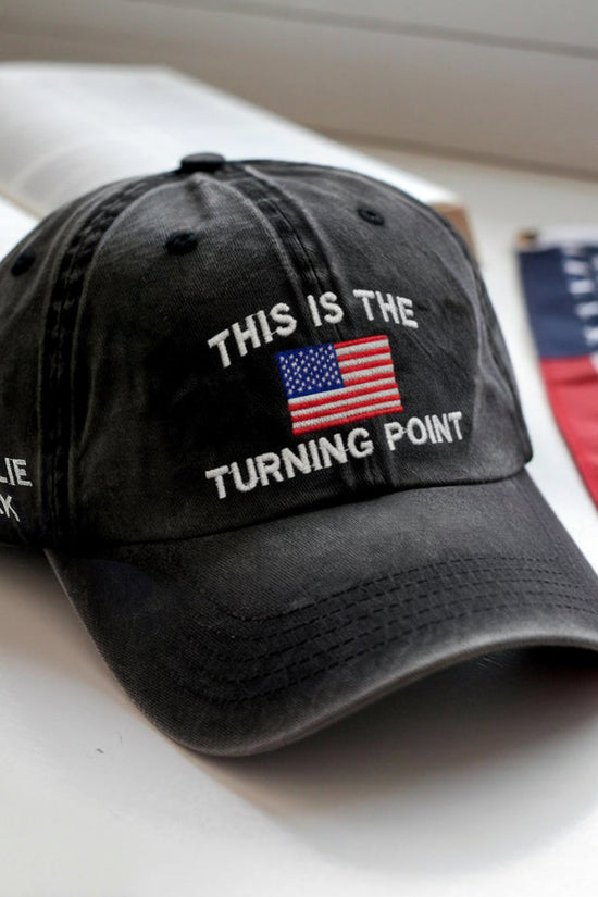 Charlie Kirk Hat This Is The Turning Point Cross Quote Embroidered Hat Patriotic Hat Political Statement Hat Activist Hat Pray For Charlie