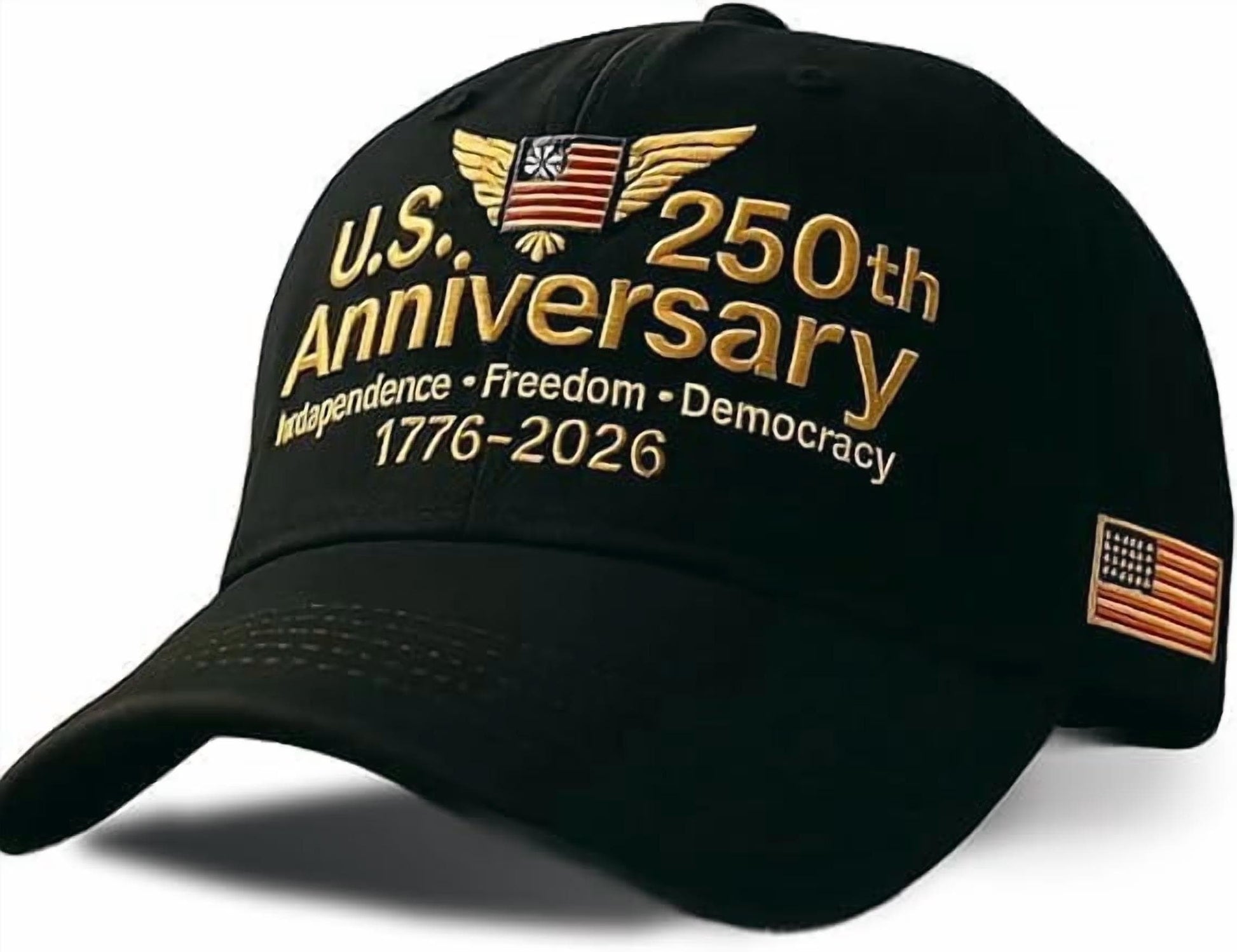 250th Anniversary Embroidered Trucker Hat Us Tribute Retro Cap
