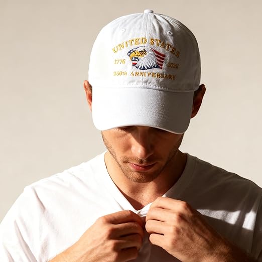 Eagle   Usa 250th Anniversary Hat Adjustable United States Patriotic Cap For 250th Celebrationvintage Washed Baseball Cap