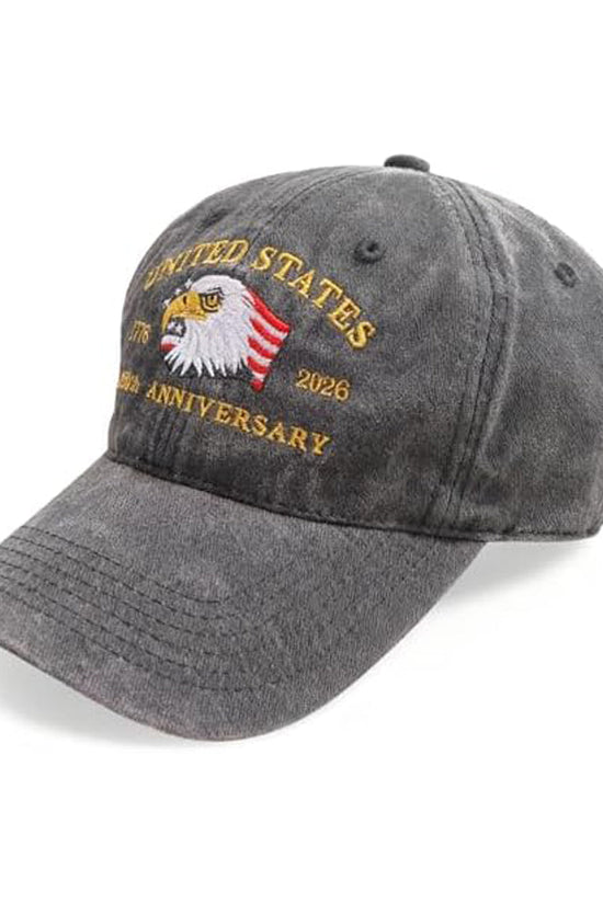 Eagle   Usa 250th Anniversary Hat Adjustable United States Patriotic Cap For 250th Celebrationvintage Washed Baseball Cap