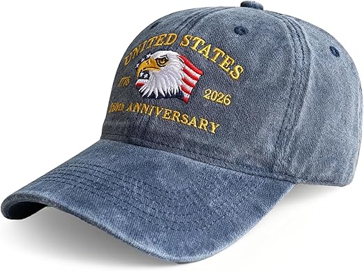 Eagle   Usa 250th Anniversary Hat Adjustable United States Patriotic Cap For 250th Celebrationvintage Washed Baseball Cap