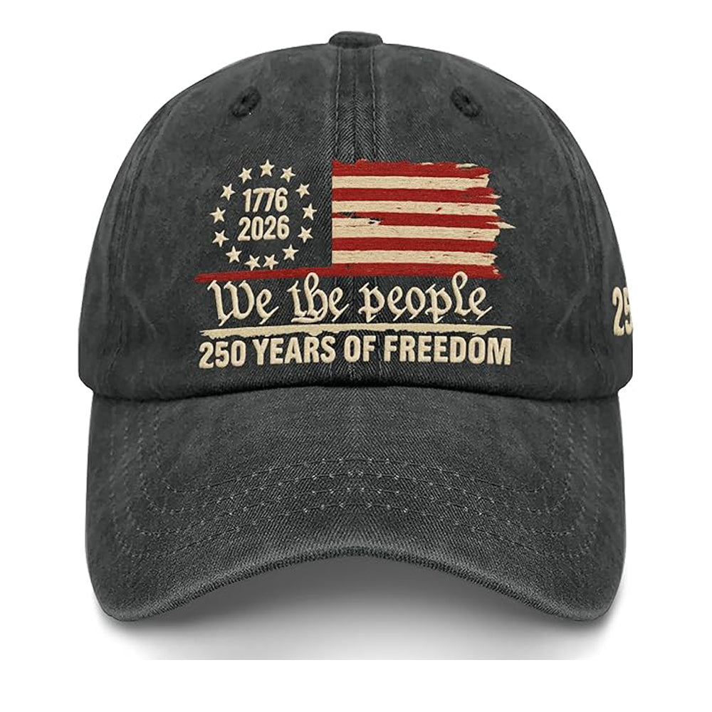 Us 250th Anniversary 250 Years Freedoms 1776 2026 Embroidered Baseball Hats Funny
