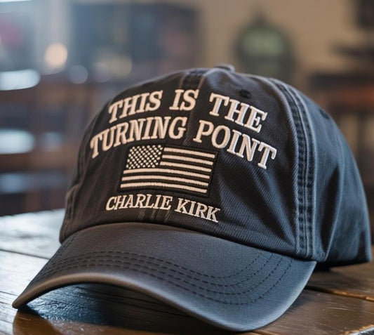 Charlie Kirk Embroidered Hat This Is The Turning Point Embroidered Hat Justice For Charlie Kirk Cap Freedom Baseball Hat