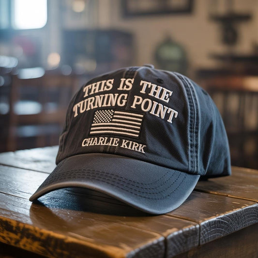 Charlie Kirk Embroidered Hat This Is The Turning Point Embroidered Hat Justice For Charlie Kirk Cap Freedom Baseball Hat