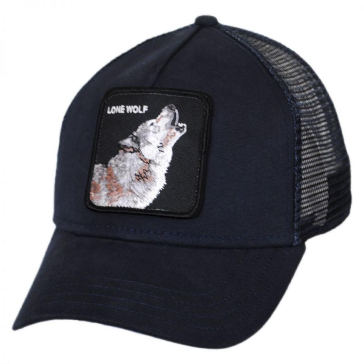 Lone Wolf Mesh Trucker Snapback Baseball Cap
