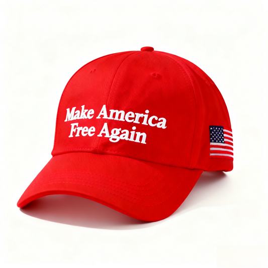 Make America Free Again 3D Embroidery Baseball Cap – Patriotic Adjustable Freedom Cap