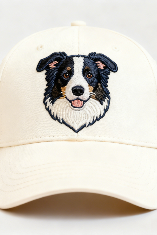 British Countryside Dog Cap - Labrador/Border Collie Embroidered Sun Hat for Dog Lovers