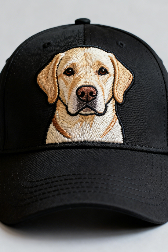 British Countryside Dog Cap - Labrador/Border Collie Embroidered Sun Hat for Dog Lovers