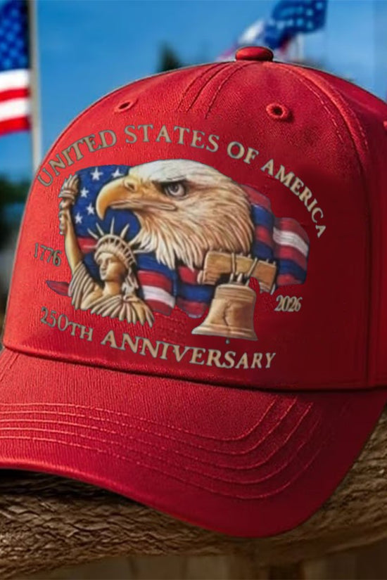 🗽Eagle & Liberty – United States 250th Anniversary Printed Hat🦅(Breathable & Lightweight Comfort & Unisex Fit)