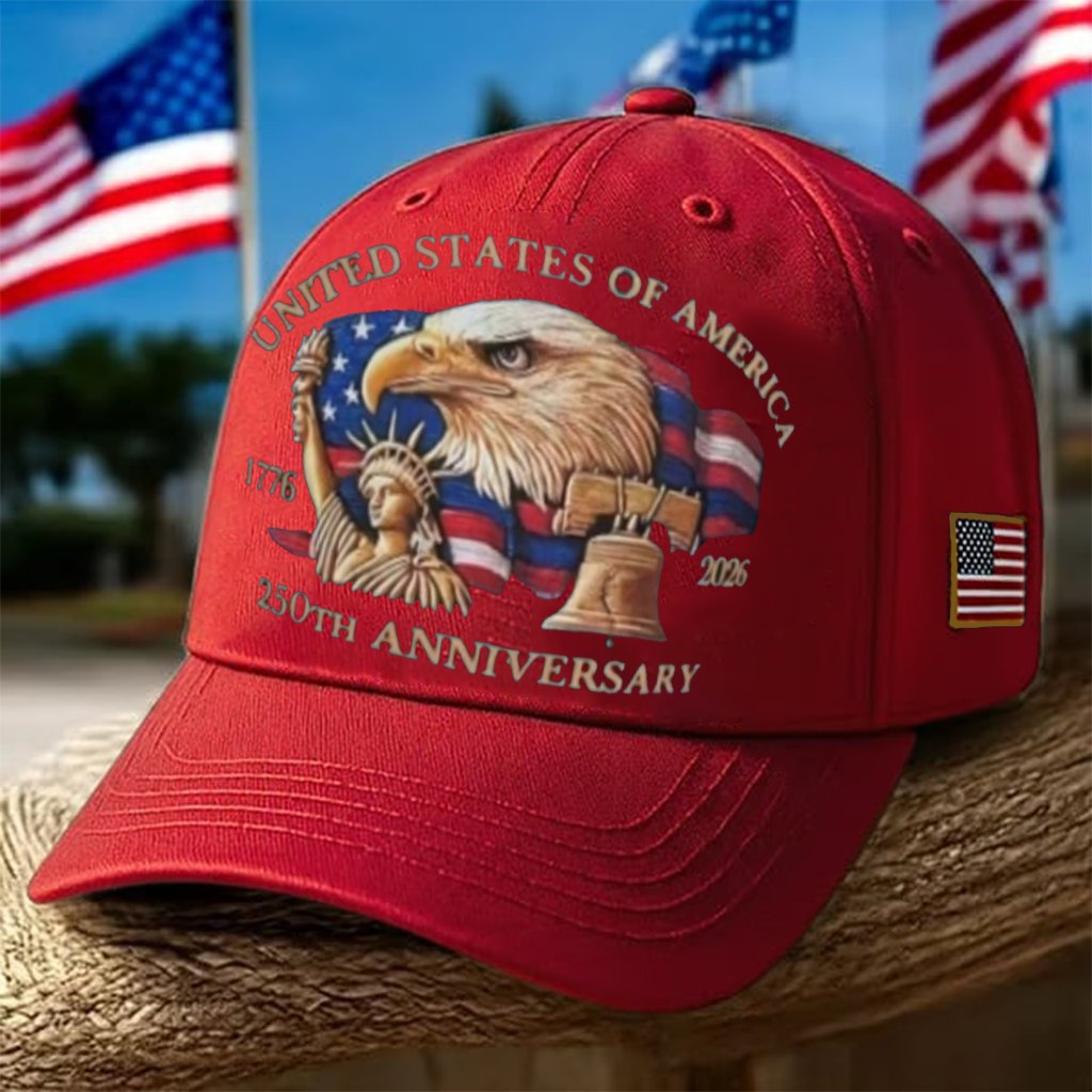 🗽Eagle & Liberty – United States 250th Anniversary Printed Hat🦅(Breathable & Lightweight Comfort & Unisex Fit)
