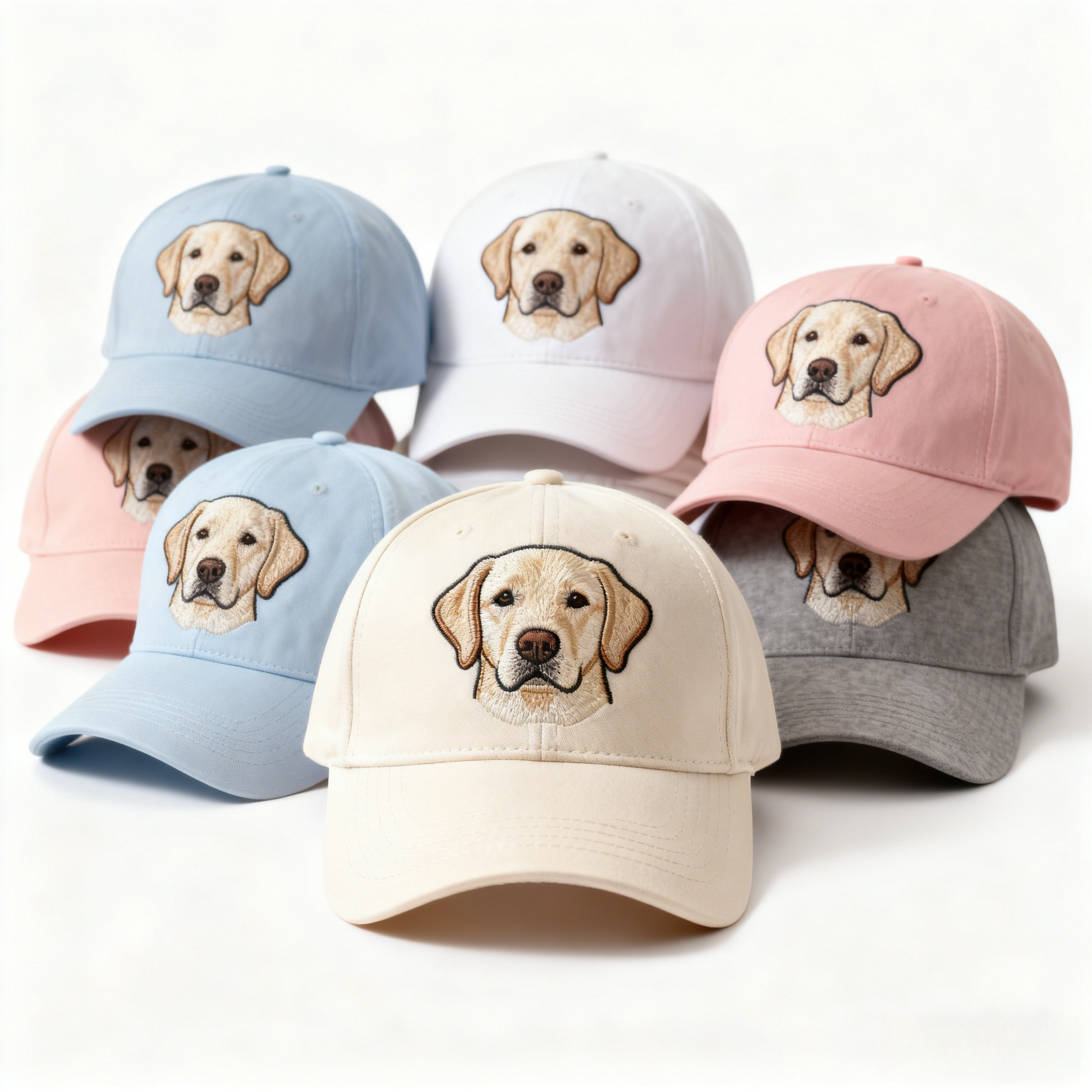 British Countryside Dog Cap - Labrador/Border Collie Embroidered Sun Hat for Dog Lovers