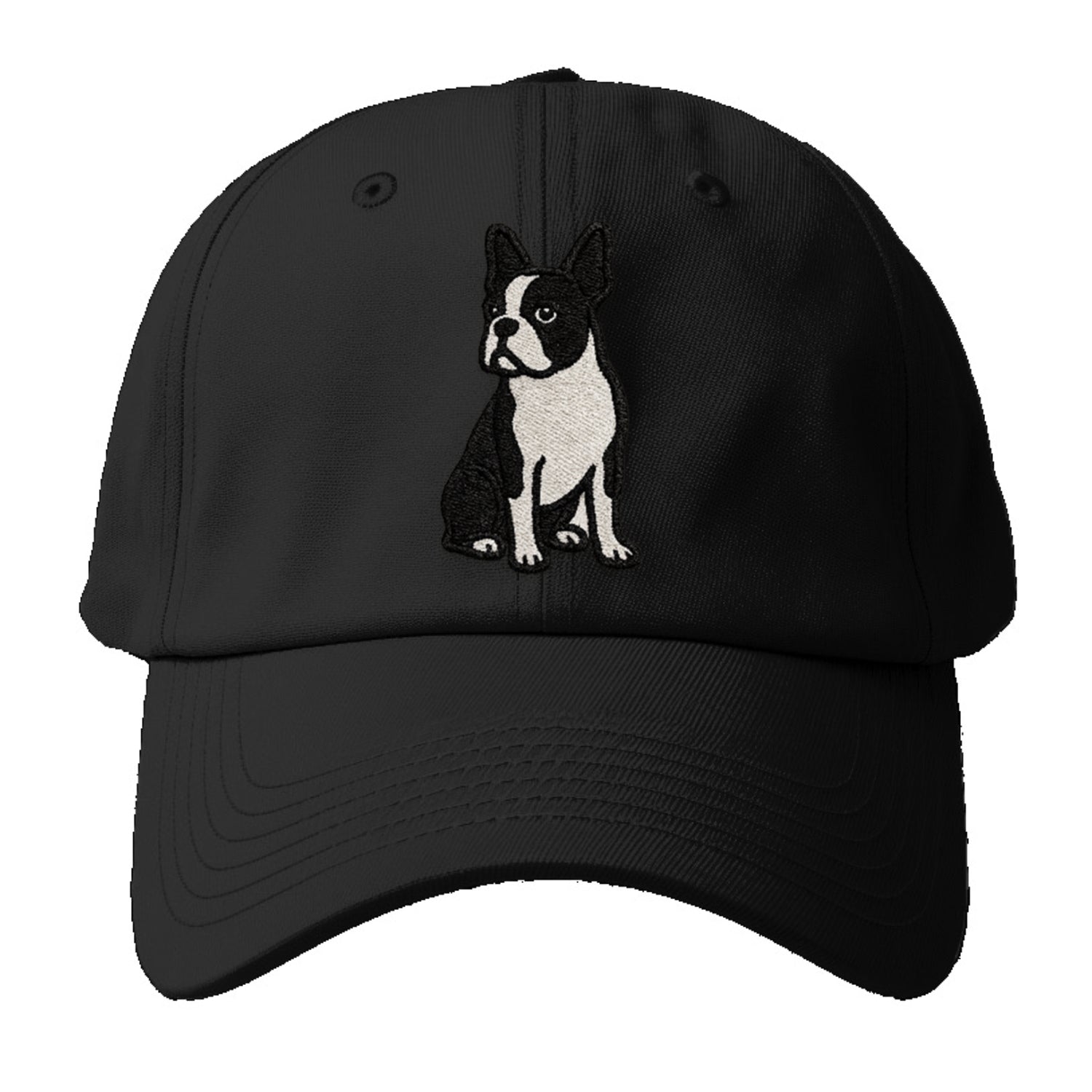 Boston Terrier Black White Tuxedo Charming Companion Baseball Cap
