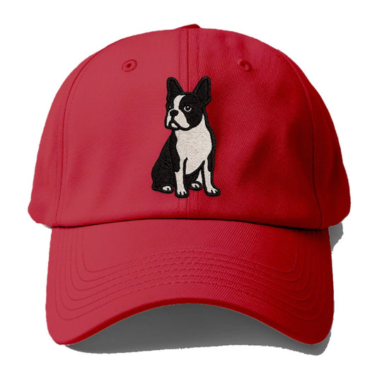 Boston Terrier Black White Tuxedo Charming Companion Baseball Cap