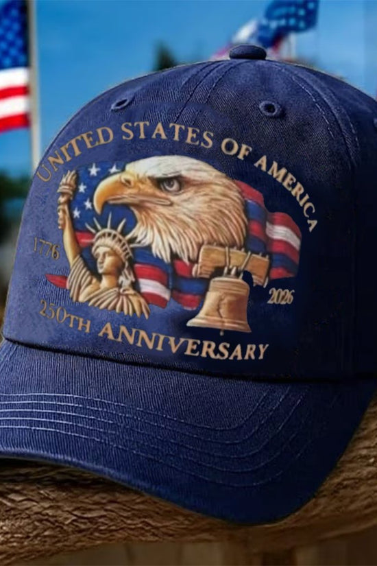 🗽Eagle & Liberty – United States 250th Anniversary Printed Hat🦅(Breathable & Lightweight Comfort & Unisex Fit)