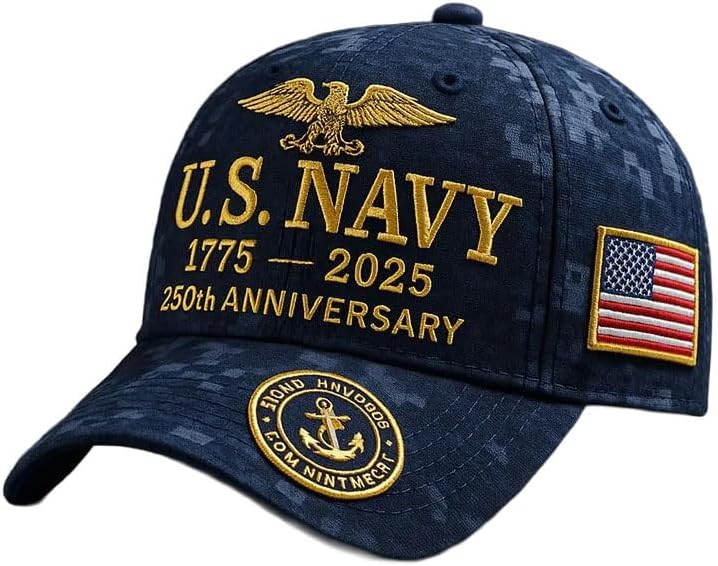 USA 250th Anniversary Hat, Adjustable 250th Anniversary Printed Patriotic Baseball Caps, Tribute Retro Washed Hat