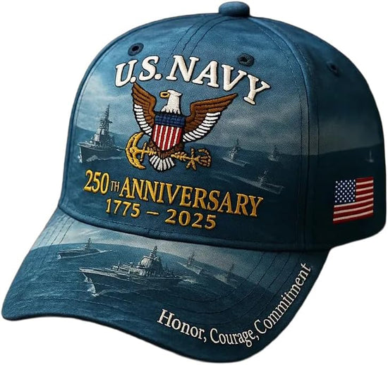 USA 250th Anniversary Hat, Adjustable 250th Anniversary Printed Patriotic Baseball Caps, Tribute Retro Washed Hat