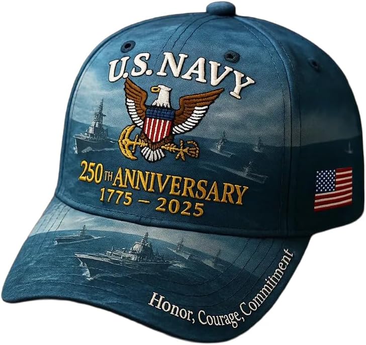 USA 250th Anniversary Hat, Adjustable 250th Anniversary Printed Patriotic Baseball Caps, Tribute Retro Washed Hat