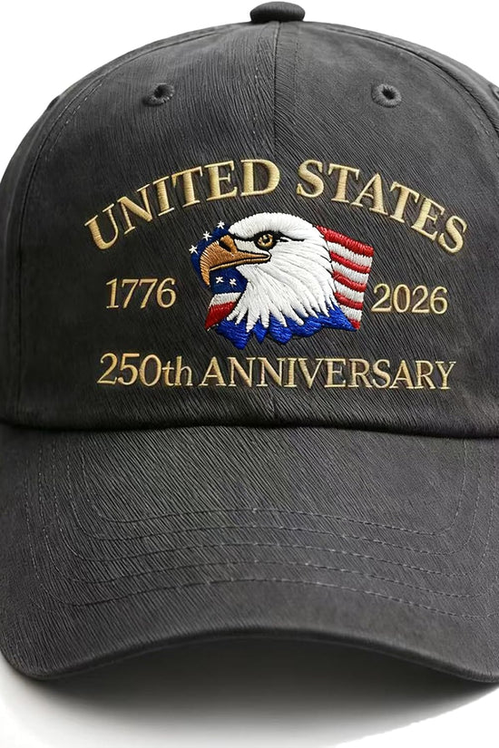 250 Anniversary USA Hat Adjustable America 250th Anniversary Hat 1776-2026 Embroidery Baseball Cap