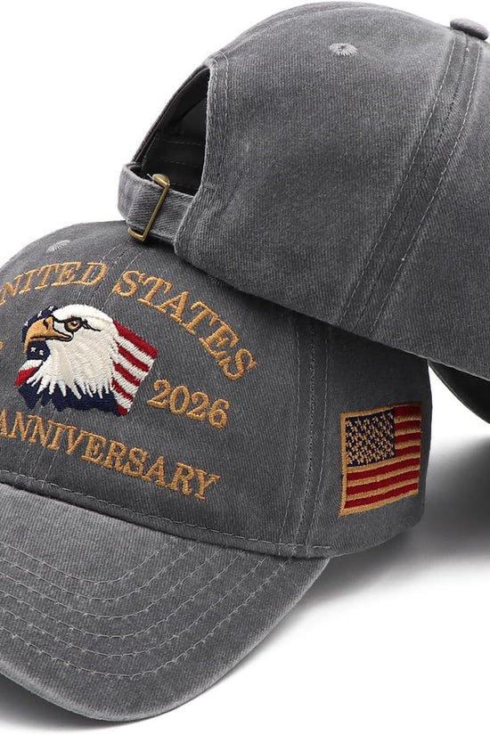 250 Anniversary USA Hat Adjustable America 250th Anniversary Hat 1776-2026 Embroidery Baseball Cap