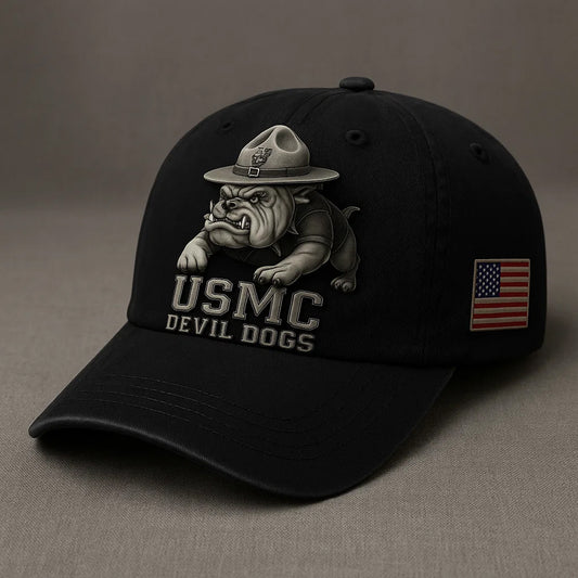 USMC Devil Dog 250th Birthday Printed Casual Cap