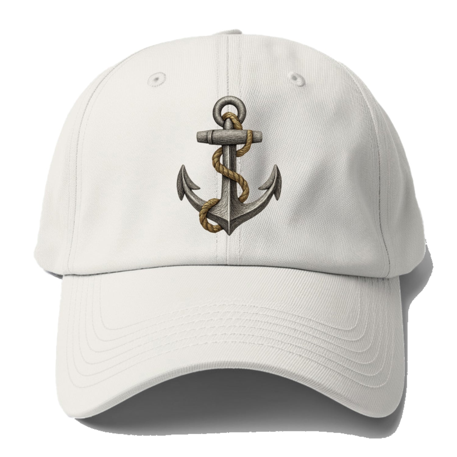 Anchor And Rope Nautical Illustration Baseball Cap