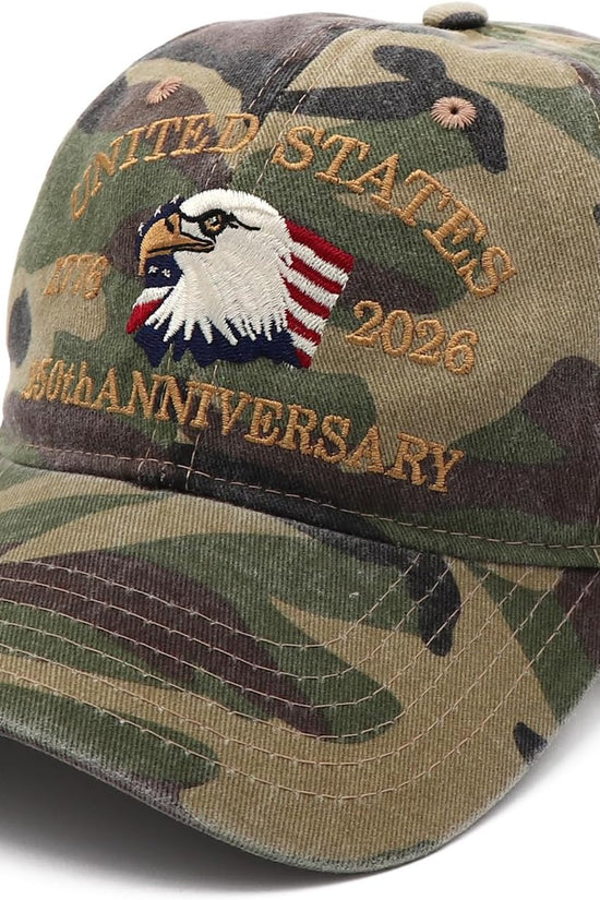 250 Anniversary USA Hat Adjustable America 250th Anniversary Hat 1776-2026 Embroidery Baseball Cap