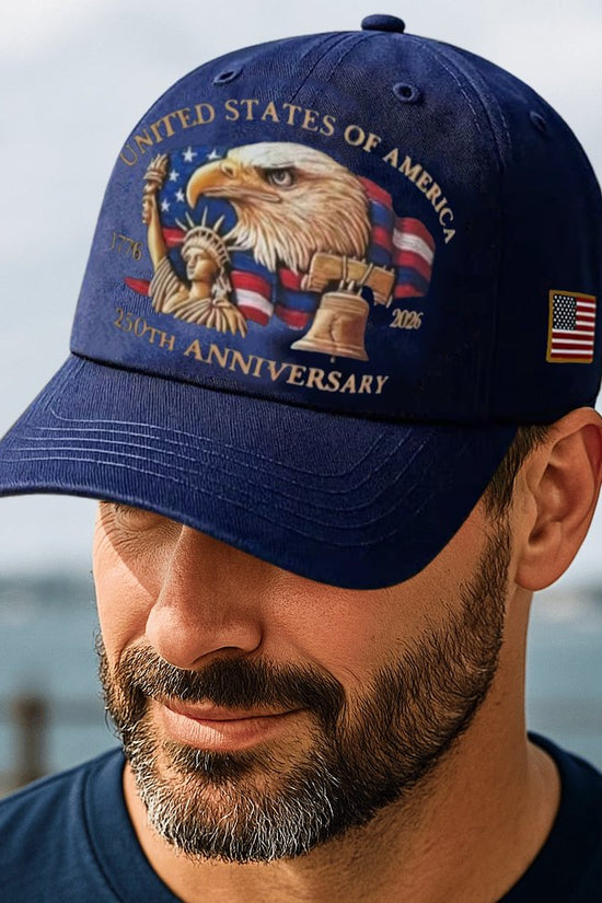 🗽Eagle & Liberty – United States 250th Anniversary Printed Hat🦅(Breathable & Lightweight Comfort & Unisex Fit)