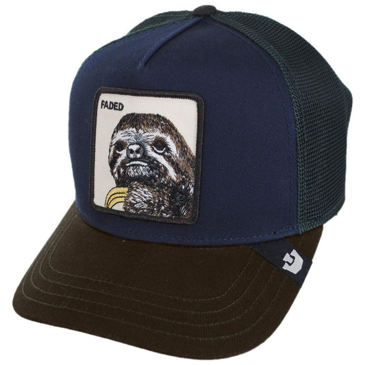 Faded Sloth Mesh Trucker Snapback Baseball Cap