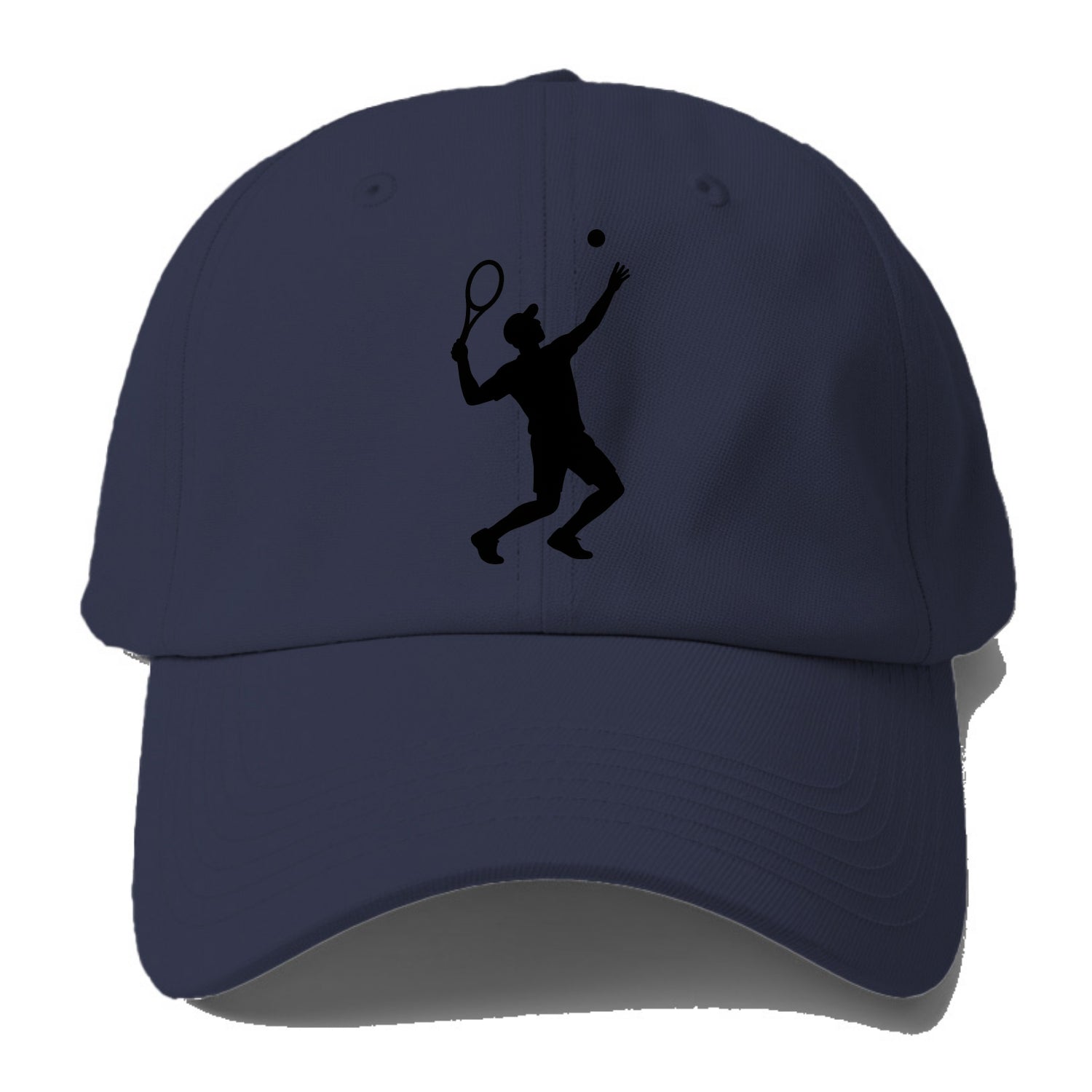 Tennis player serving powerful shot - Baseball Cap