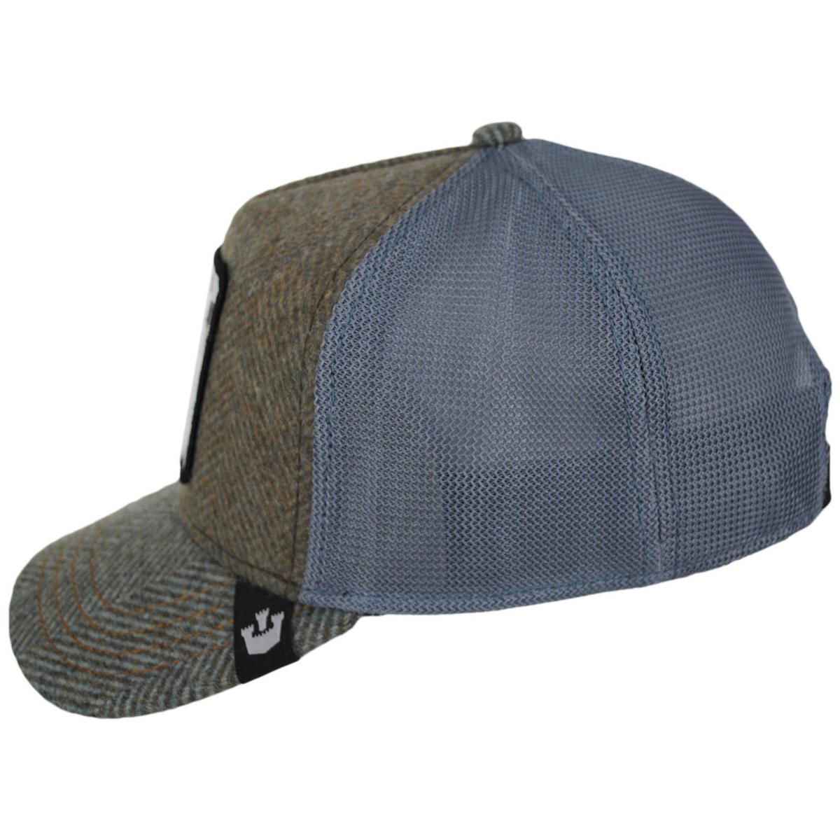 Owl British Plaid Mesh Trucker Snapback Baseball Cap