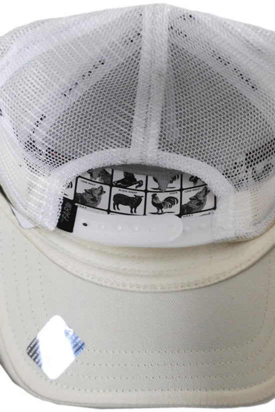 White Tiger Mesh Trucker Snapback Baseball Cap