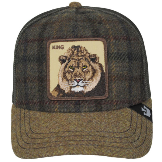 King British Plaid Mesh Trucker Snapback Baseball Cap