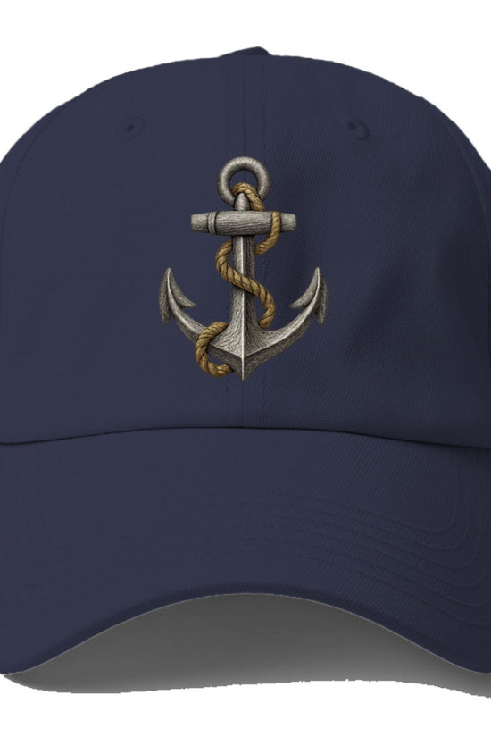 Anchor And Rope Nautical Illustration Baseball Cap