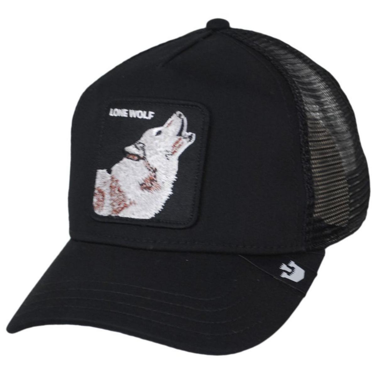 Lone Wolf Mesh Trucker Snapback Baseball Cap