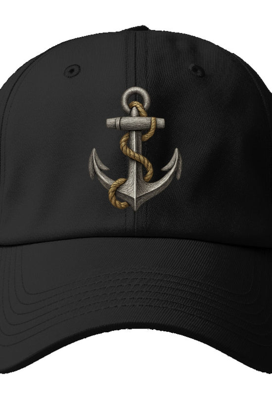 Anchor And Rope Nautical Illustration Baseball Cap