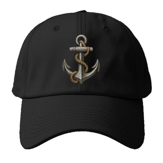 Anchor And Rope Nautical Illustration Baseball Cap