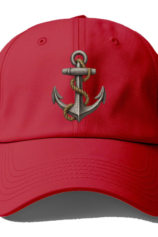 Anchor And Rope Nautical Illustration Baseball Cap