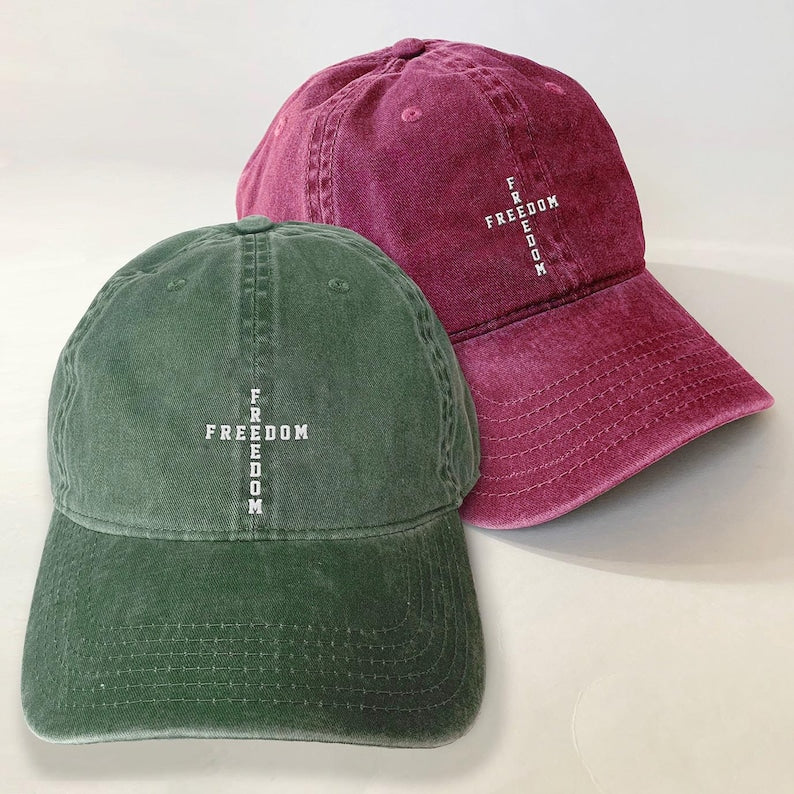 Charlie Kirk Freedom Embroidered Cap, FREEDOM Hat, Charlie Kirk A True Patriot, Support Free Speech, Patriotic Civil Rights, Political Hat